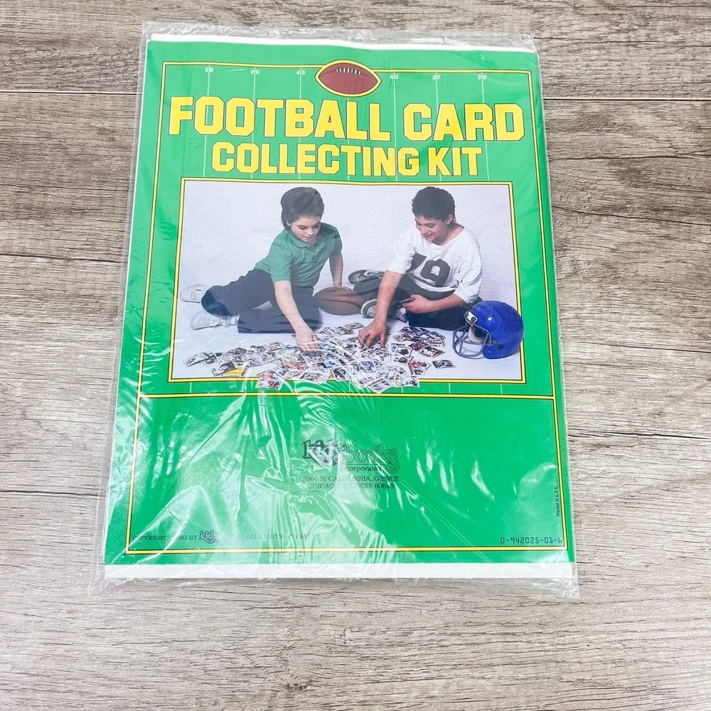 Rare 1987 Football Card Collecting Kit‎ w/ 20 Cards, Poster, Guide etc Open